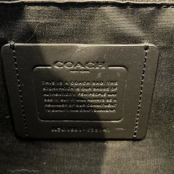 Coach Metropolitan Perry Briefcase Black Crossgrain Leather Laptop Bag Unisex - Picture 8 of 12